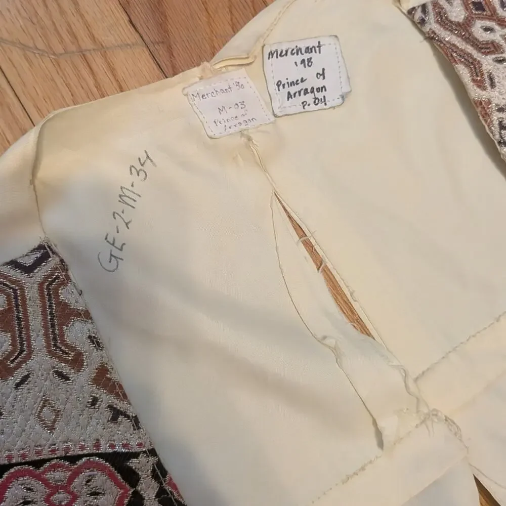 Vintage Prince of Arragon 98 Costume With Multi Tonal Tribal Medallion/Tapestry